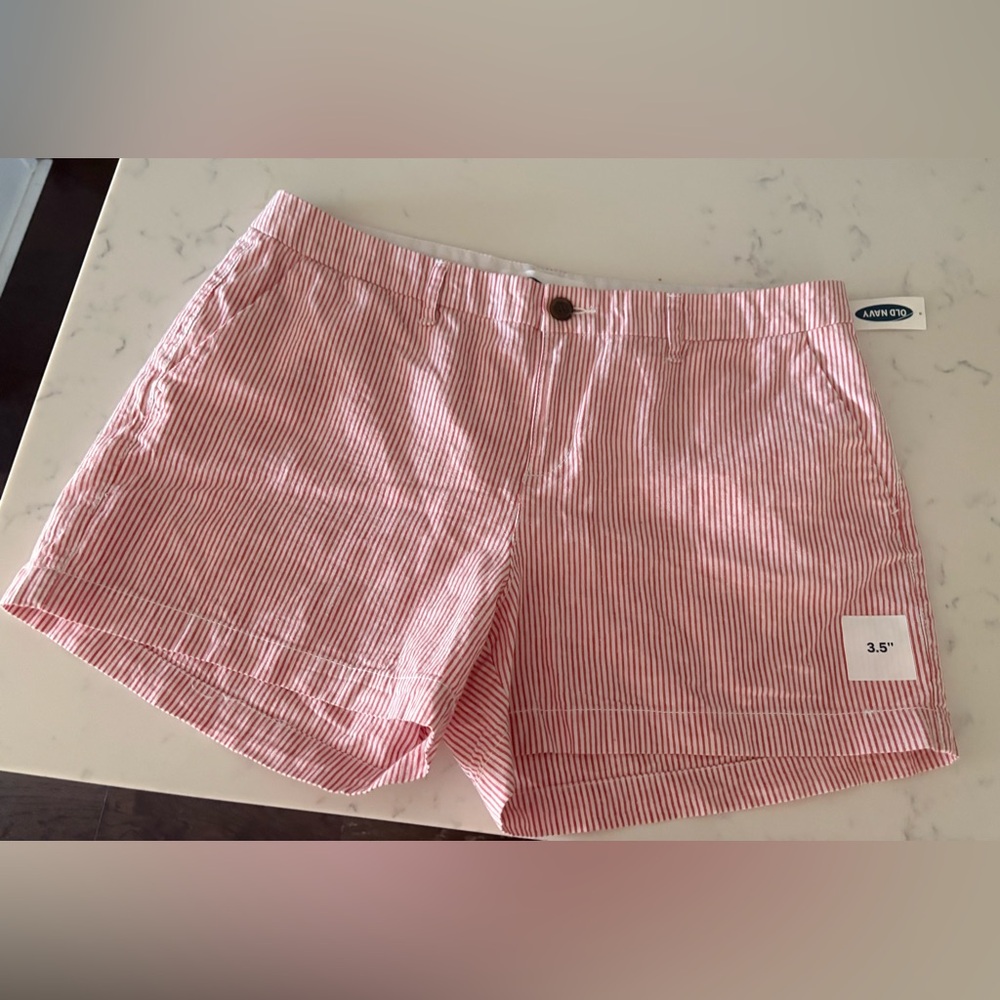 Old Navy Red Striped Women's Shorts NWT